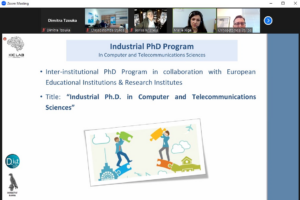 Presentation of the project ” Industrial PhD in Computer and Telecommunications Sciences” at the project meeting of the European Project “eMediator”